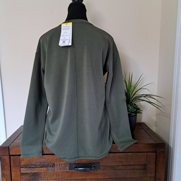 NWT Up! Long Sleeved Top Soft Tencel Green Women's Size Small Crewneck - Picture 3 of 14
